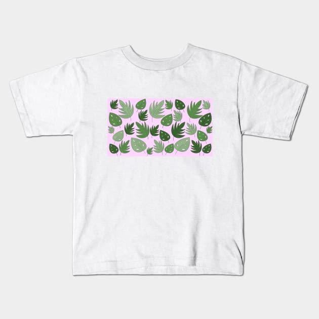 Palm Leaf Kids T-Shirt by Veronica’s Illustrated World